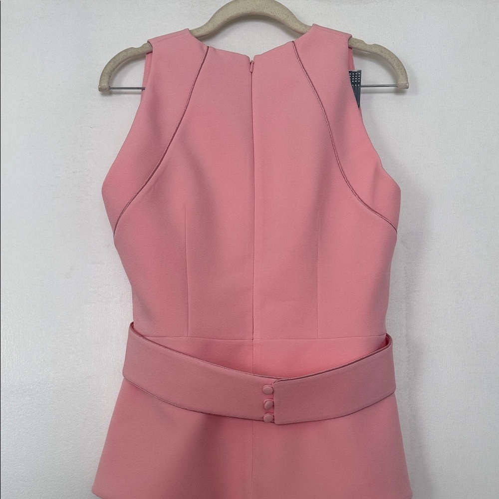 Safiyaa Coral Pink Peplum Top - Picture 3 of 6
